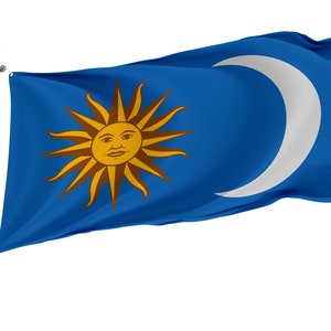 Historical Flag of Szekely Land with Brass Grommets, Unique Design Print, Double Sided Large Flag, Size 3x5Ft / 90x150cm, Made in EU