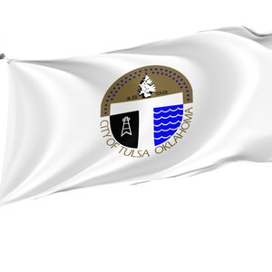 Tulsa, Oklahoma 1973-2018 Flagge, Einzigartiger Designdruck, Doppelte Nähte, Leuchtende Farben, Verstärktes Gewebe, Größe 90x150cm, Gartenflagge