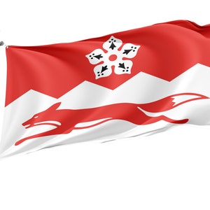 Leicestershire Flag, Unique Design Print, Flags for Indoor & Outdoor Use, British County, Size - 3x5Ft / 90x150cm, Made in EU