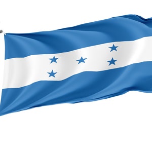 Flagge von Honduras, Patriotische Flaggen, Einzigartiges Design Druck, Flaggen für Innen- und Außenbereich, Größe - 3x5 Ft / 90x150 cm, Made in EU