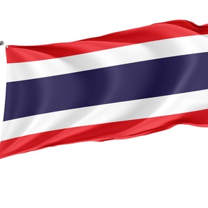Flagge Thailands, Patriotische Flaggen, Einzigartiges Design Druck, Flaggen für Indoor & Outdoor, Größe - 3x5 Ft / 90x150 cm, Made in EU