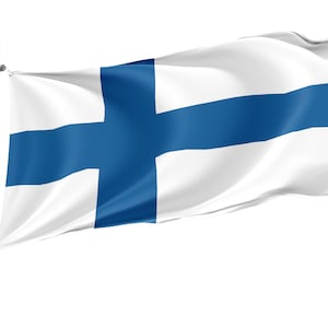 Flag of Finland, Patriotic Flags, Unique Design Print, Flags for Indoor & Outdoor Use, Size - 3x5 Ft / 90x150 cm, Made in EU