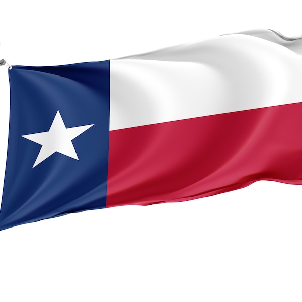 Texas State Flag, Patriotic Flags, Unique Design Print, USA States Flag, Double Stitched Flag, Size - 3x5 Ft / 90x150 cm, Made in EU