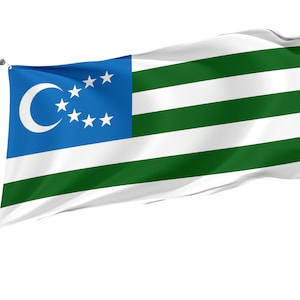 Mountain Republic Flag, Unique Design Print, Double Sided Large Flag, Size 3x5Ft / 90x150cm, Made in EU