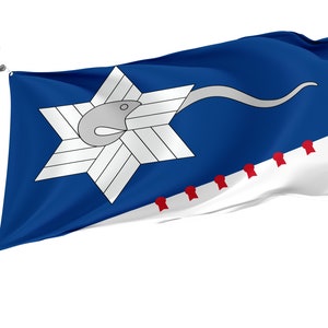 Branch Davidians Flag with Brass Grommets, Unique Design Print, Double Sided Large Flag, Size 3x5Ft / 90x150cm, Made in EU