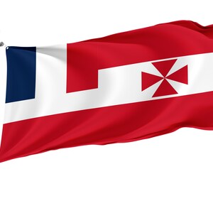 Flag Kingdom of Rimatara 1891-1900, Unique Design Print, Double Sided Large Flag, Size 3x5Ft / 90x150cm, Made in EU