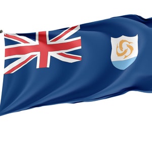 Flagge von Anguilla, Patriotische Flaggen, Einzigartiger Designdruck, Flaggen für den Innen- und Außenbereich, Größe - 3x5 Ft / 90x150 cm, Made in EU