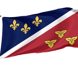 Metairie, Louisiana Flag, Unique Design Print, Double Seams, Bright Colours, Reinforced Fabric, Size 3x5Ft / 90x150cm, Garden flags