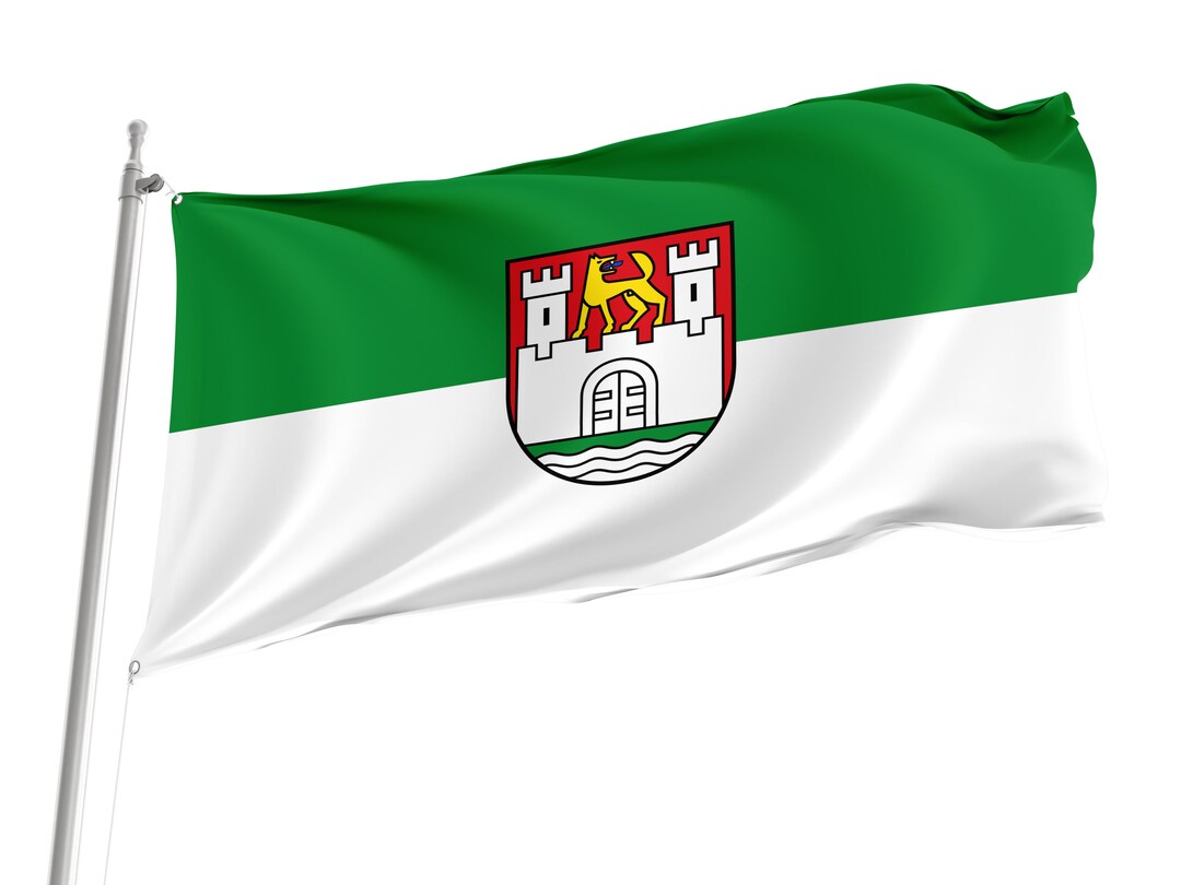 U24 Drapeau Wolfsburg - Qualité Supérieure - 20 X 30 Cm