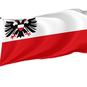 Lübeck Flag with Brass Grommets, Unique Design Print, Double Sided Large Flag, Size 3x5Ft / 90x150cm, Made in EU