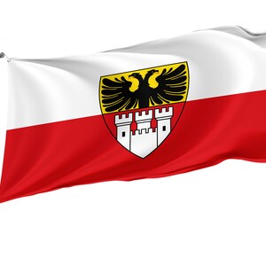 Duisburg Flag with Brass Grommets, Unique Design Print, Double Sided Large Flag, Size 3x5Ft / 90x150cm, Made in EU
