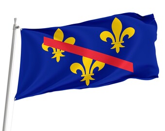 Akachafactory Wimpel Flagge – Frankreich/Nizza, 15x10 Cm, Polyester, Beidseitig Bedruckt