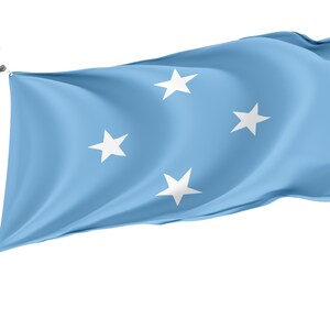 Flag of Micronesia, Patriotic Flags, Unique Design Print, Flags for Indoor & Outdoor Use, Size - 3x5 Ft / 90x150 cm, Made in EU