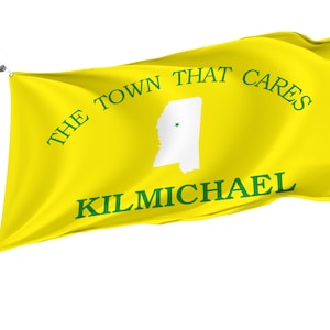 Kilmichael, Mississippi, Unique Design Print, Double Seams, Bright Colours, Reinforced Fabric, Size 3x5Ft / 90x150cm