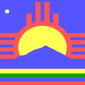 Roswell, New Mexico Flag, Unique Design Print, Double Sided Large Flag, Size 3x5Ft / 90x150cm, Made in EU image 2