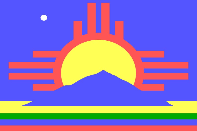 Roswell, New Mexico Flag, Unique Design Print, Double Sided Large Flag, Size 3x5Ft / 90x150cm, Made in EU image 2