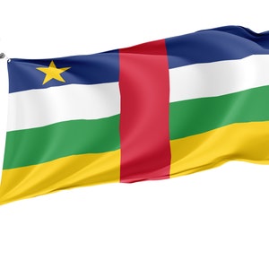 Flag of Central African Republic, Patriotic Flags, Unique Design Print, Flags for Indoor & Outdoor Use, Size - 3x5Ft / 90x150 cm, Made in EU
