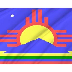 Roswell, New Mexico Flag, Unique Design Print, Double Sided Large Flag, Size 3x5Ft / 90x150cm, Made in EU image 4