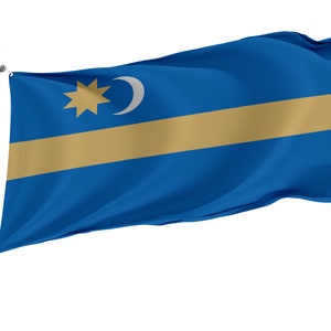 Flag of Szekler Land with Brass Grommets, Unique Design Print, Double Sided Large Flag, Size 3x5Ft / 90x150cm, Made in EU