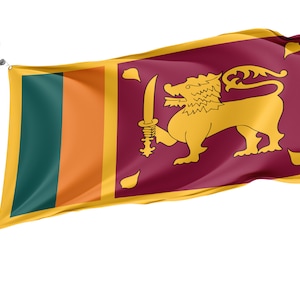 Flag of Sri Lanka, Patriotic Flags, Unique Design Print, Flags for Indoor & Outdoor Use, Size - 3x5 Ft / 90x150 cm, Made in EU