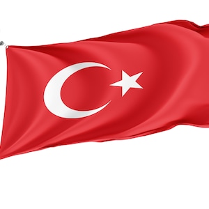 Flag of Turkey, Patriotic Flags, Unique Design Print, Flags for Indoor & Outdoor Use, Size - 3x5 Ft / 90x150 cm, Made in EU