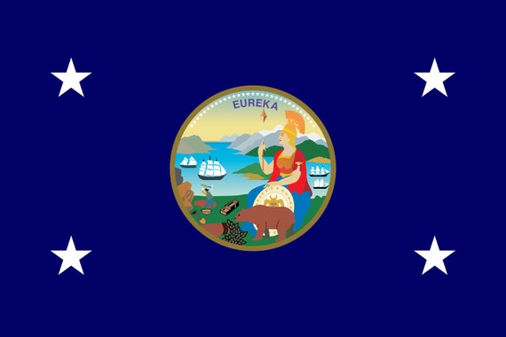 Bandera Governor Of California - Estandarte Oficial - 90x150cm - Poliéster 110g/m² - Resistente