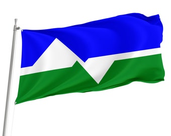 Loveland, Bandera de Colorado, Impresión de diseño único, Costuras dobles, Colores brillantes, Tela reforzada, Banderas de jardín