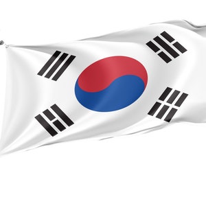 Flag of South Korea, Patriotic Flags, Unique Design Print, Flags for Indoor & Outdoor Use, Size - 3x5 Ft / 90x150 cm, Made in EU