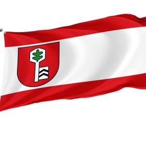 Velbert Flag with Brass Grommets, Unique Design Print, Double Sided Large Flag, Size 3x5Ft / 90x150cm, Made in EU