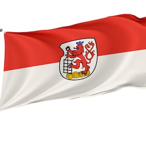 Wuppertal Flag with Brass Grommets, Unique Design Print, Double Sided Large Flag, Size 3x5Ft / 90x150cm, Made in EU