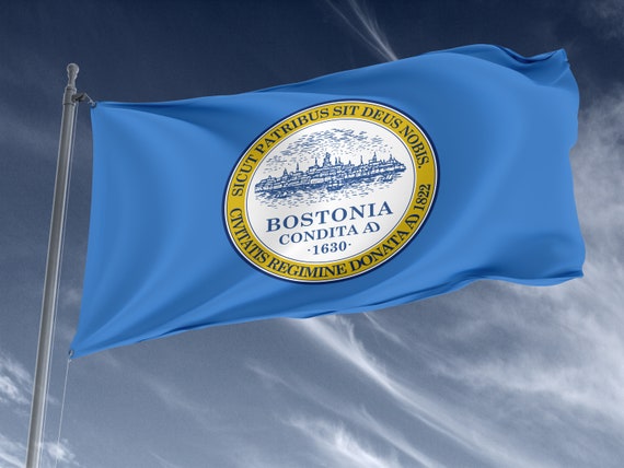 Flagge Massachusetts, 150 X 90 Cm – Wetterfest, Beidseitig Bedruckt, Mit Messingösen