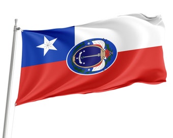 Drapeau de la reconstruction du Chili : proclamation de l'indépendance, 3 x 5 pieds