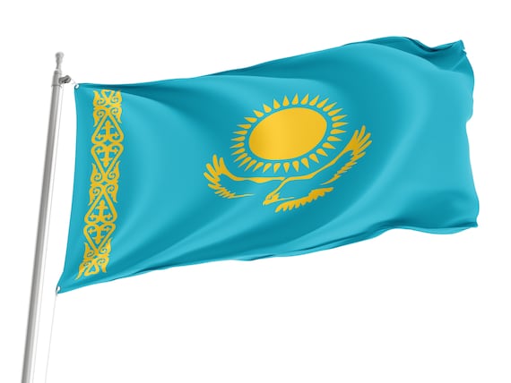 Flag of Kazakhstan, Unique Design, 3x5 Ft / 90x150 cm size, EU Made