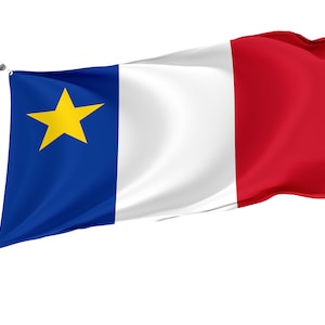 Acadia Flag, Unique Design Print, Double Sided Large Flag, Size 3x5Ft / 90x150cm, Made in EU