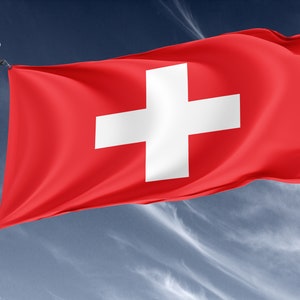 Flag of Switzerland, Patriotic Flags, Unique Design Print, Flags for Indoor & Outdoor Use, Size 3x5 Ft / 90x150 cm, Made in EU image 2