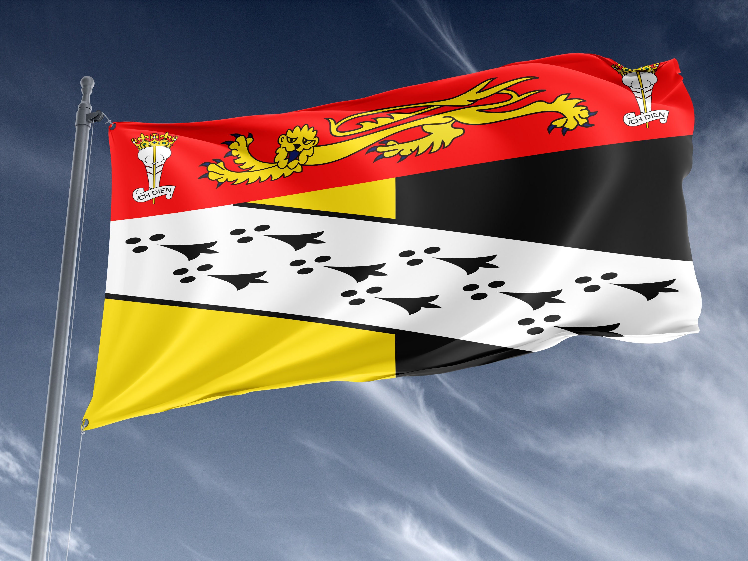 Norfolk County Table Flag 5'' X 8'' Plastic Stick And Base - AZ FLAG