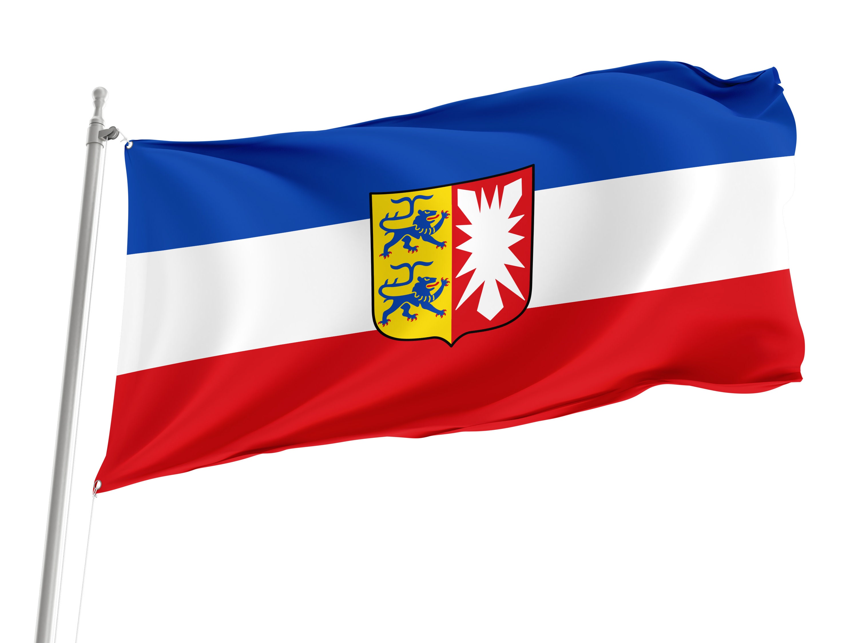 Bandiera dello Schleswig-Holstein, Germania | Stampa dal design unico | Made in EU (90 x 150 cm