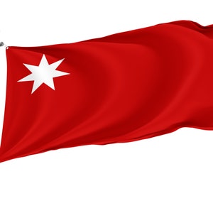 Flag Variant of The Flag of Tahiti 1822-1829, Unique Design Print, Double Sided Large Flag, Size 3x5Ft / 90x150cm, Made in EU