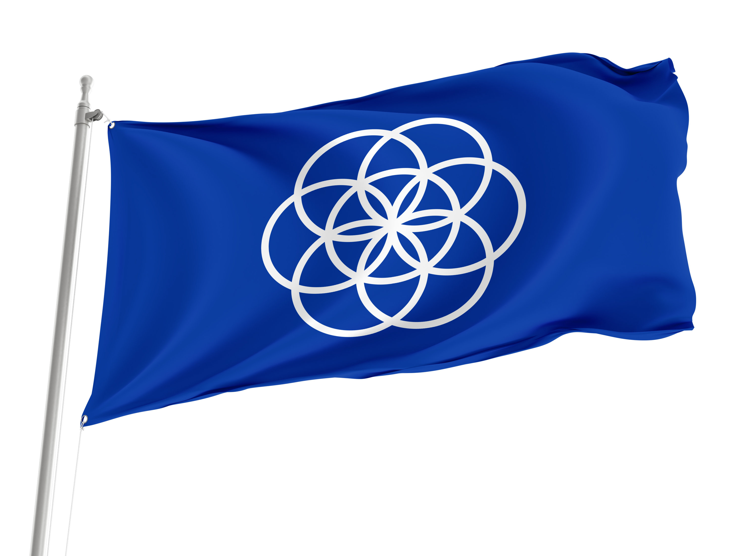 Earth International Flag With Brass Grommets, Unique Design