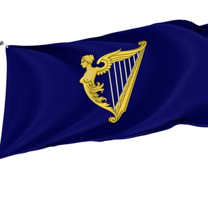 Royal Standard of Ireland (1542–1801) Flag, Unique Design Print, Double Sided Large Flag, Size 3x5Ft / 90x150cm, Made in EU