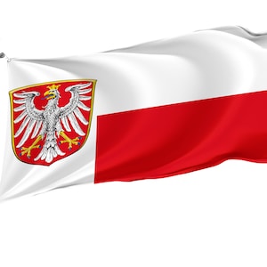 Frankfurt Flag with Brass Grommets, Unique Design Print, Double Sided Large Flag, Size 3x5Ft / 90x150cm, Made in EU