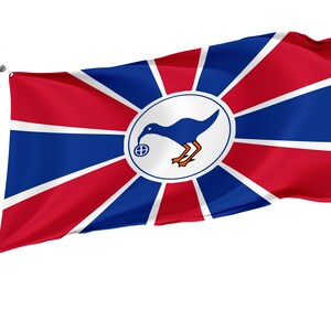 Flag of Melekeok with Brass Grommets, Unique Design Print, Double Sided Large Flag, Size 3x5Ft / 90x150cm