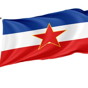 Flagge Jugoslawiens, Patriotische Flaggen, Einzigartiges Design Druck, Flaggen für Innen- und Außenbereich, Größe - 3x5 Ft / 90x150 cm, Made in EU