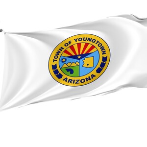 Youngtown Arizona Flagge: Einzigartiges Design, leuchtende Farben (100 x 150 cm)