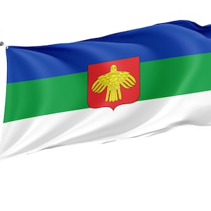 Flag Standard of The President of The Komi Republic, Unique Design Print, Flags for Indoor & Outdoor Use, Size - 3x5Ft / 90x150cm Made in EU