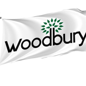 Woodbury, Minnesota Flag, Unique Design Print, Double Seams, Bright Colours, Reinforced Fabric, Size 3x5Ft / 90x150cm