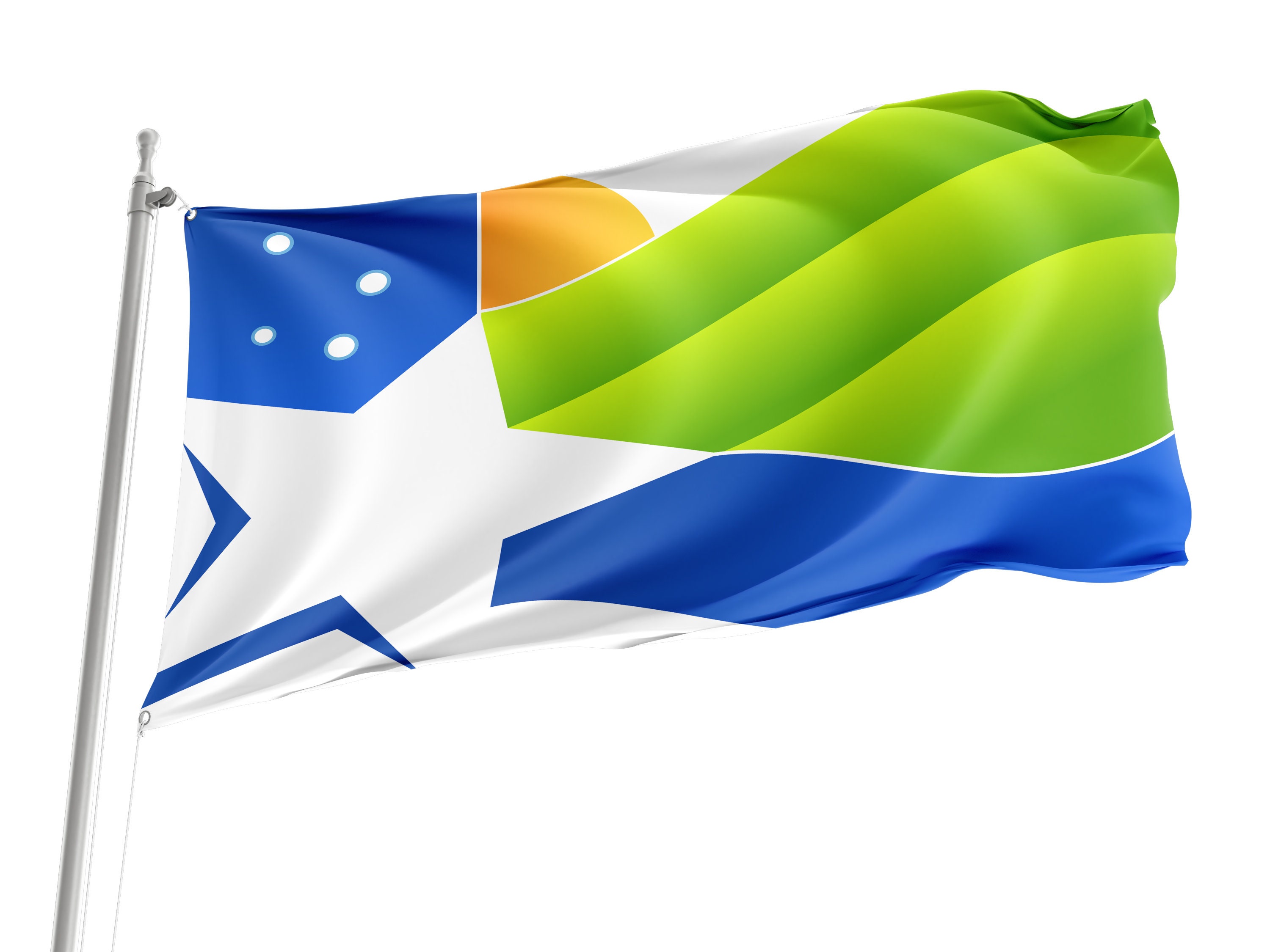 Flag of Coquimbo Region, Chile, Unique Design Print, Flags for Indoor & Outdoor Use, Size - 3x5Ft / 90x150cm, Made in EU