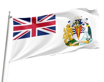 Flag of British Antarctic Territory, Unique Design Print, Flags for Indoor & Outdoor Use, British County, Size 3x5Ft / 90x150cm, Made in EU