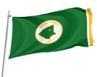 Bandiera USA 3x5 Piedi "Go Green" - 50 Stelle In Verde E Bianco - Poliestere Premium Trade Winds