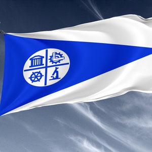 Minneapolis Flag, Unique Design Print, Double Seams, Bright Colours